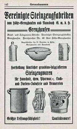 Vereinigte Steinzeugfabriken von Höhr-Grenzhausen und Ransbach G.m.b.H 1